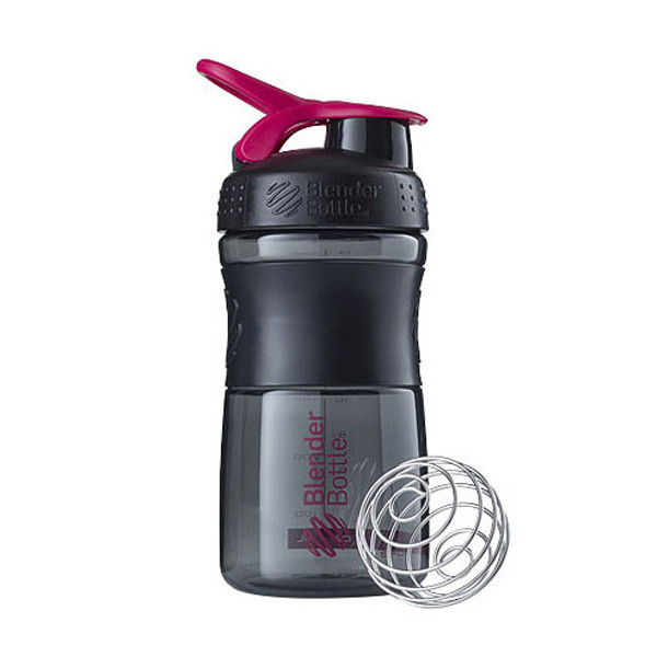 Шейкер спортивний (пляшка) BlenderBottle SportMixer Flip 20oz/590ml Black/Pink Київ - фото 2