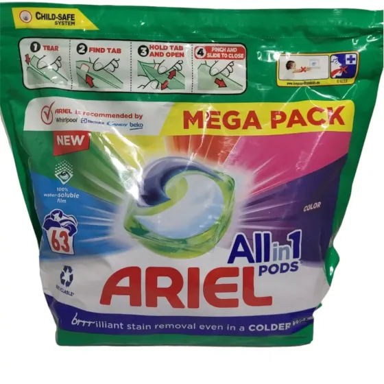 Капсули для кольорового Ariel 3в1 Color 63шт Харків