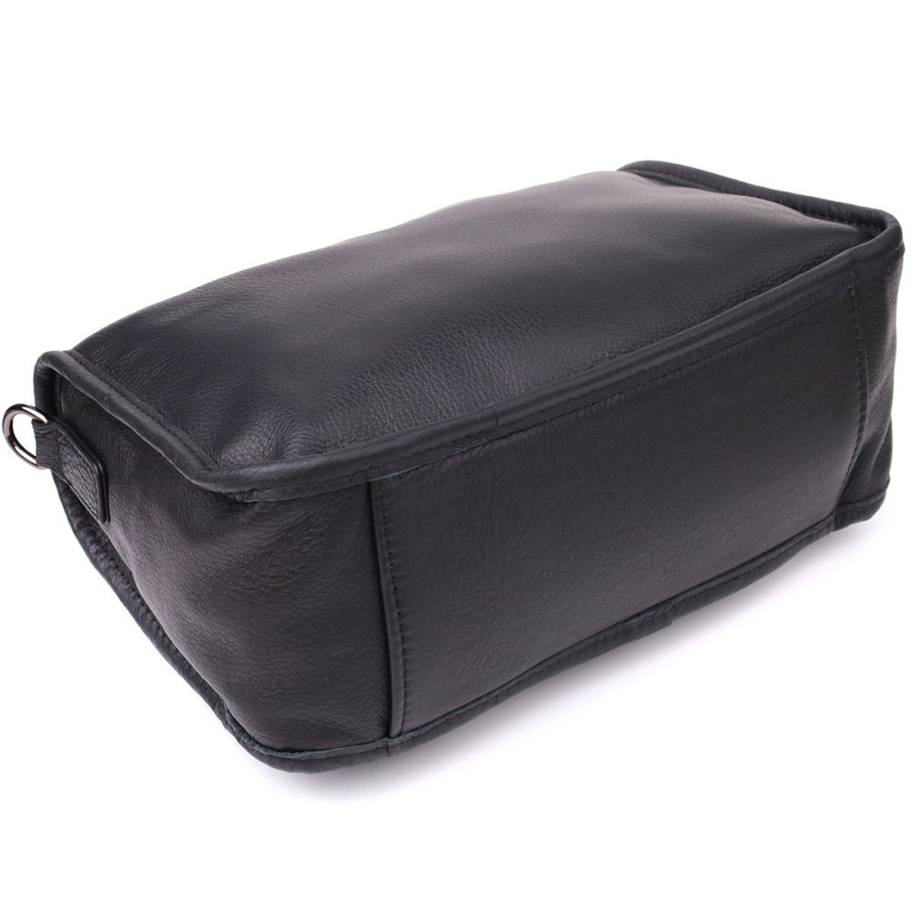 Сумка на плече з натуральної шкіри Vintage 23001 Чорний Київ - фото 6