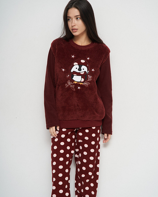 Піжама жіноча зі штанами Велюрсофт+Фліс - Пінгвін Lady Secret 94111 S Київ - фото 4