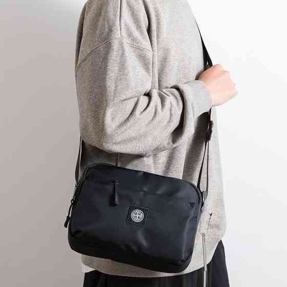 Сумка через плече Stone Island 24x16 чорний Запоріжжя