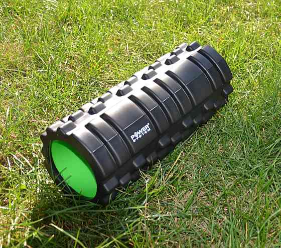 Масажний ролик (роллер) Power System PS-4050 Fitness Foam Roller Black/Green (33x15см.) Киев