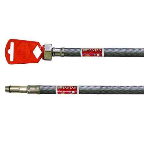 Шланг для води SANTAN антикорозія M10х1/2'' 70см, комплект 2 шт. Харків