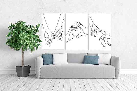 Модульная картина в гостиную / спальню   Закохані    ART-198_3A 100х150 см Киев