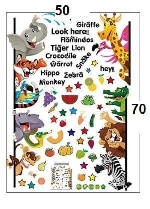 Интерьерная наклейка детская Животные на английском Киев - изображение 4