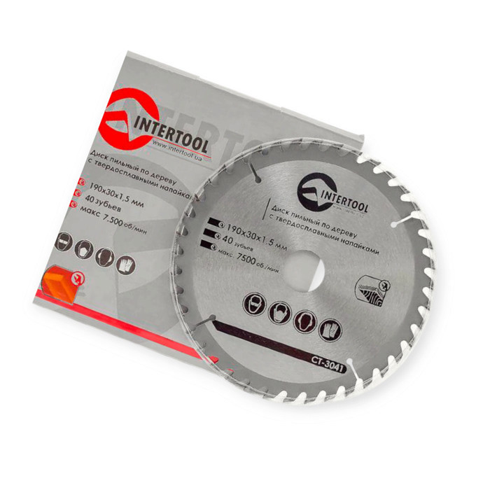 Коло відрізне по дереву з твердосплавними напайками 190x30x1,5 мм, 40 зубів Мукачево - фото 2