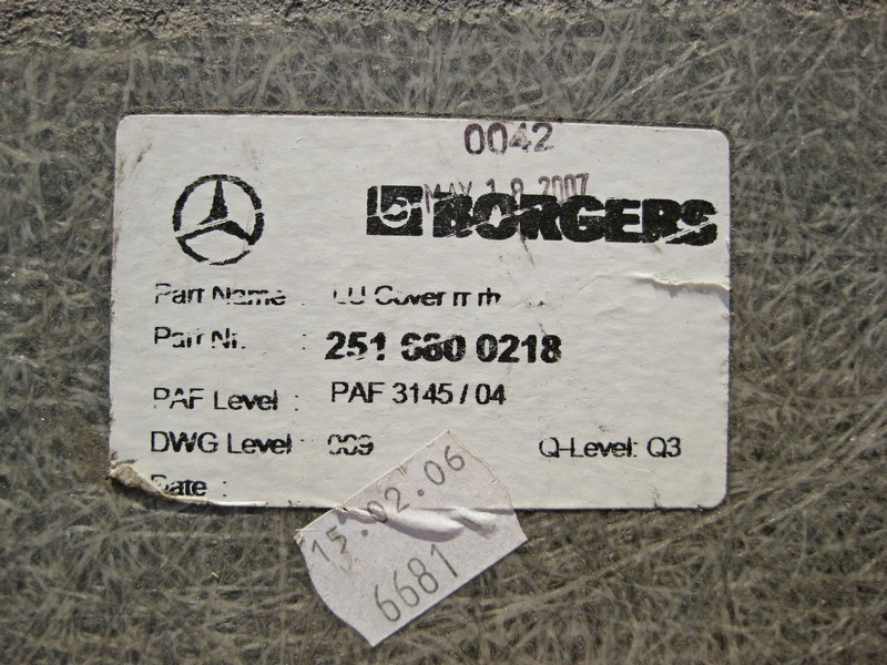 Mercedes-Benz  A2516800218 Кришка днища підлоги задня права R-Class W251 Одесса - изображение 3