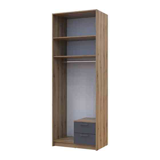 Шкаф для одежды Doros Ронди с антресолью и зеркалом Дуб Артизан/Графит 2ДСП 82х52х236 DRS-011675 (80737810) Львов