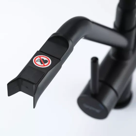 Змішувач для кухні з підключенням до фільтра GAPPO G4398-86 та гнучким виливом, чорний Київ