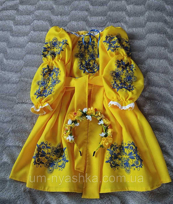 Сукня вишиванка жовто-синя Кривий Ріг - фото 4