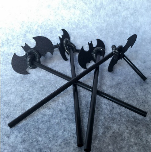 Хеловін декор коктейльні трубочки 10 штук чорний Київ - фото 3