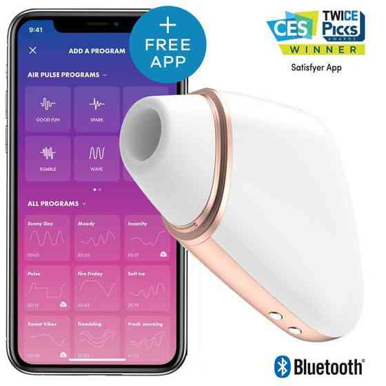Вакуумний кліторальний вібратор - Satisfyer Love Triangle White (App) Sex Aura Київ