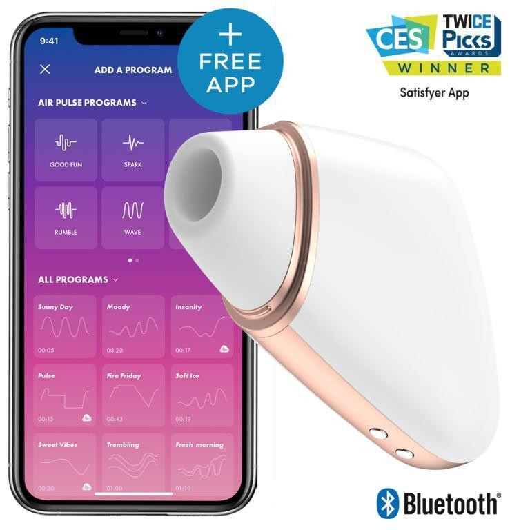 Вакуумний кліторальний вібратор - Satisfyer Love Triangle White (App) Sex Aura Київ - фото 1