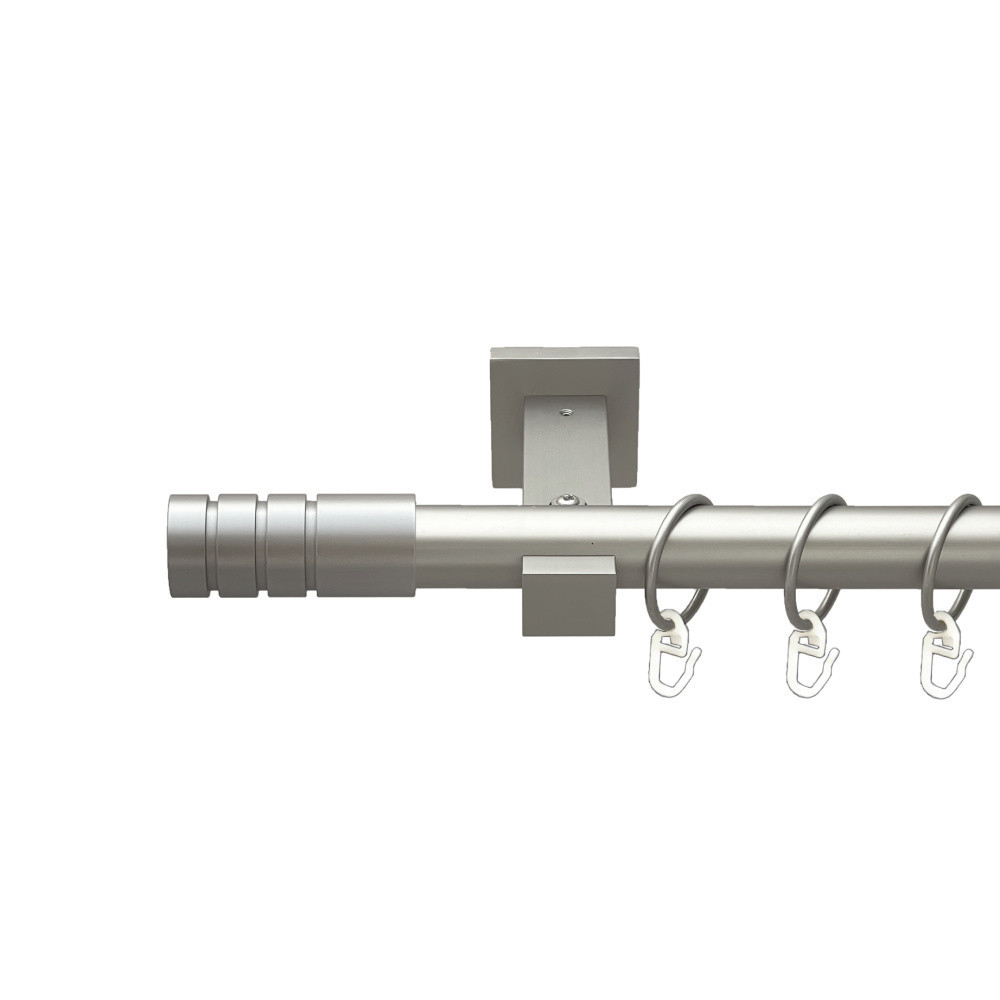 Карниз Orvit Модуло металевий однорядний техно гладка труба кільце металеве Сатин 25 мм 240 см (00-00026283) Львов - изображение 1