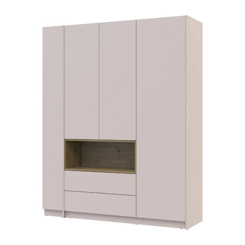 Шкаф для одежды с нишей и этажеркой Doros Дейл Кашемир/Дуб Артизан 3 ДСП 178х52х220 DRS-011726 (44900338) Львов - изображение 1