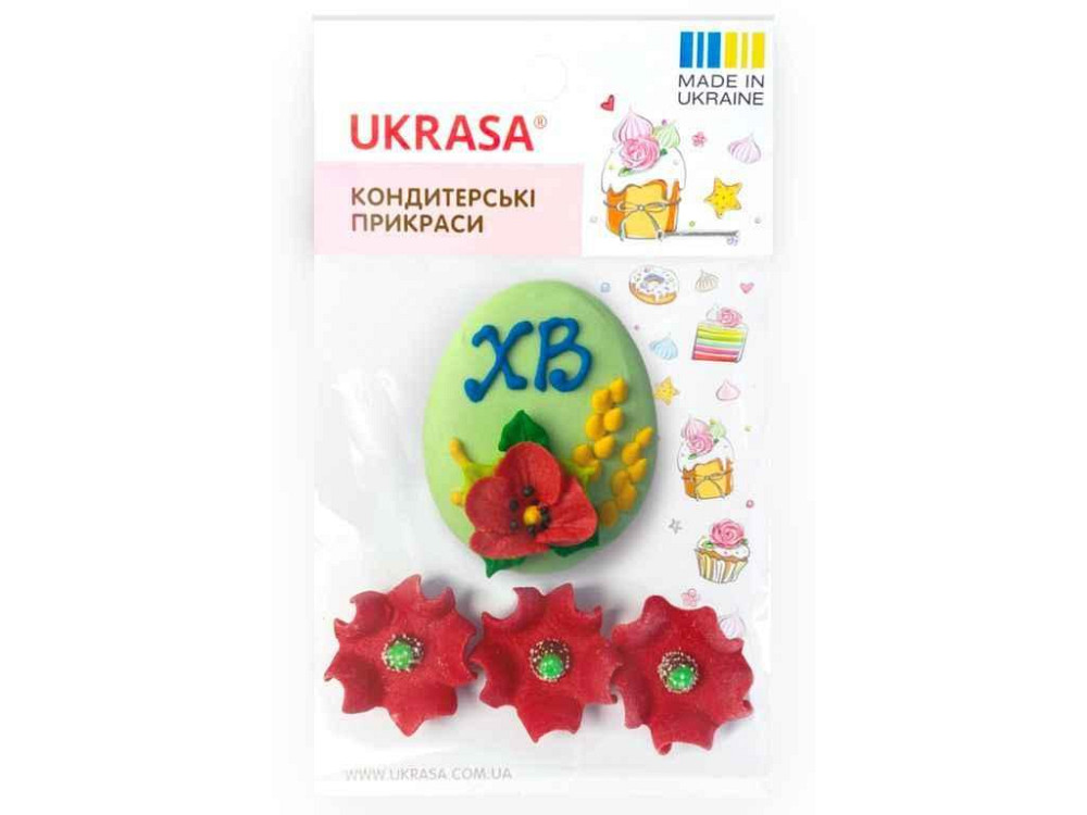 Пасхальне яйце з маками ТМ УКРАСА Київ - фото 1