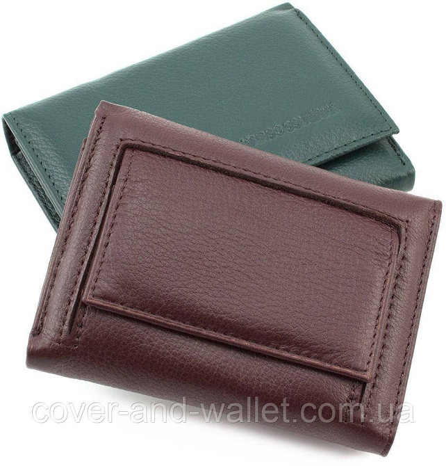 Невеликий шкіряний жіночий гаманець коричневого кольору Marco Coverna MC 6055 Київ - фото 2