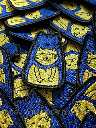 Шеврон милі котики (Форма контурна. На липучці) Розмір 8x5см Київ - фото 2