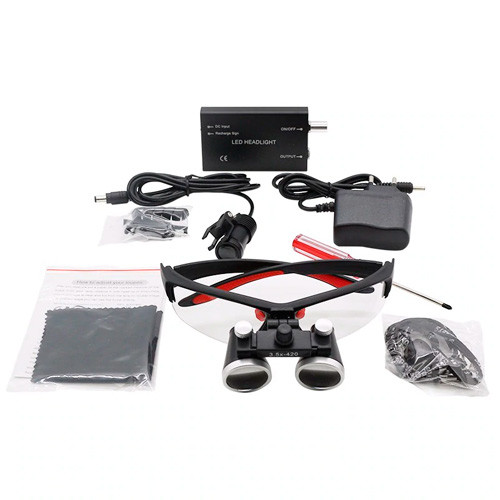 Бинокулярные увеличительные очки лупа 3.5x 420мм с подсветкой и АКБ 1800мАч Винница - изображение 3