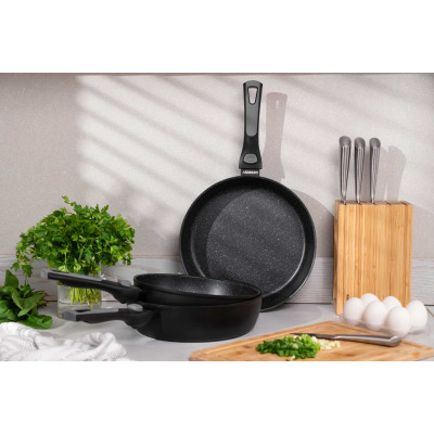 Сковорода Ardesto Gemini Bari, 26см, алюміній, чорний (AR1226B) Вінниця - фото 4