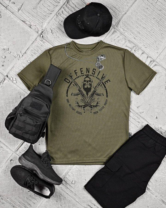 Тактическая футболка Oblivion defensive oliva ДЛ6589 Одесса - изображение 1
