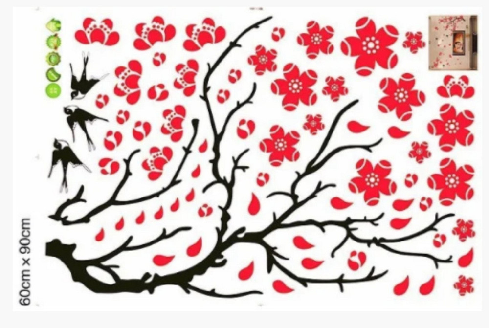 Наклейка на стіну декоративна Сакура Київ - фото 5