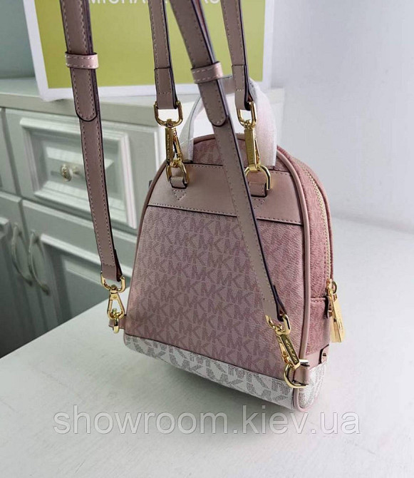 Женский рюкзак Michael Kors Rhea Zip mini Rose Lux Киев - изображение 7