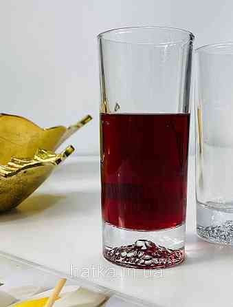 Набір склянок OLens "Фудзіяма" 250 мл 6 шт. низький прозорий для дому та ресторанів 102-700 Київ