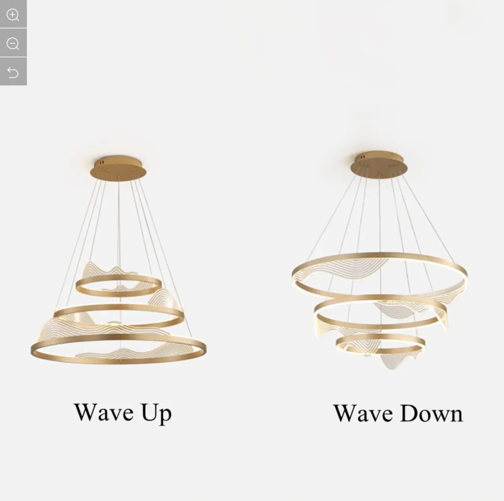 Светодиодная люстра 3 Мира PJ912 (40+60+80см) Золотистая Киев - изображение 4