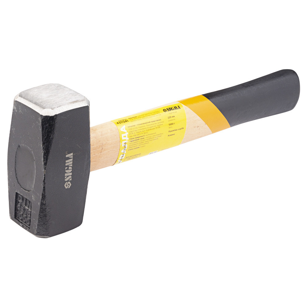 Sigma Кувалда 1000г деревянная рукоятка (дуб) SIGMA (4311341) Киев - изображение 6