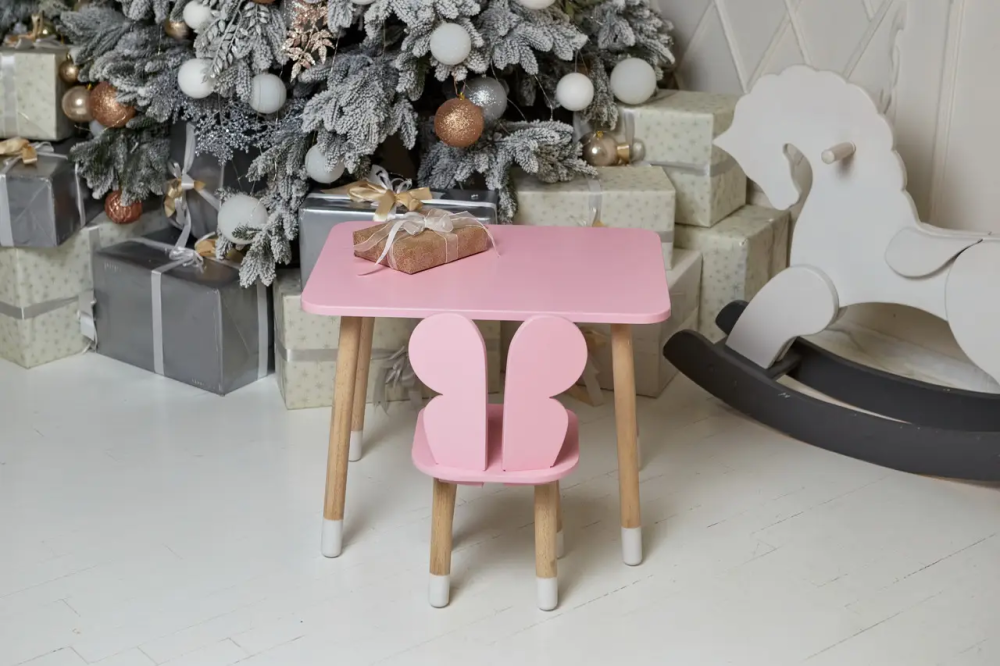 Детский прямоугольный столик (Розовый) и стульчик Бабочка (Розовый) Винница - изображение 8