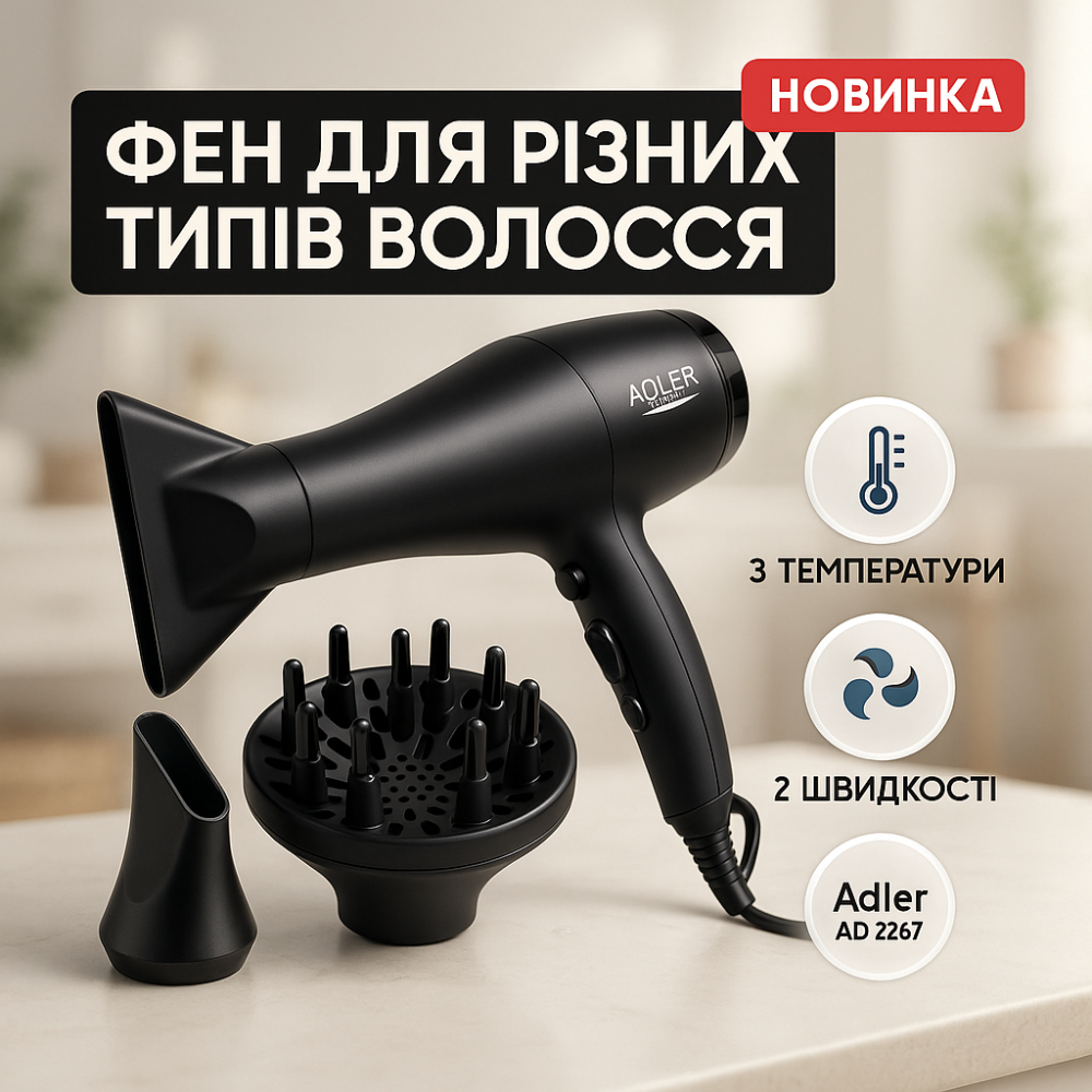 Удобный фен для укладки волос, Фен для легкой укладки волос с режимом ионизации KC-31 Львов - изображение 10