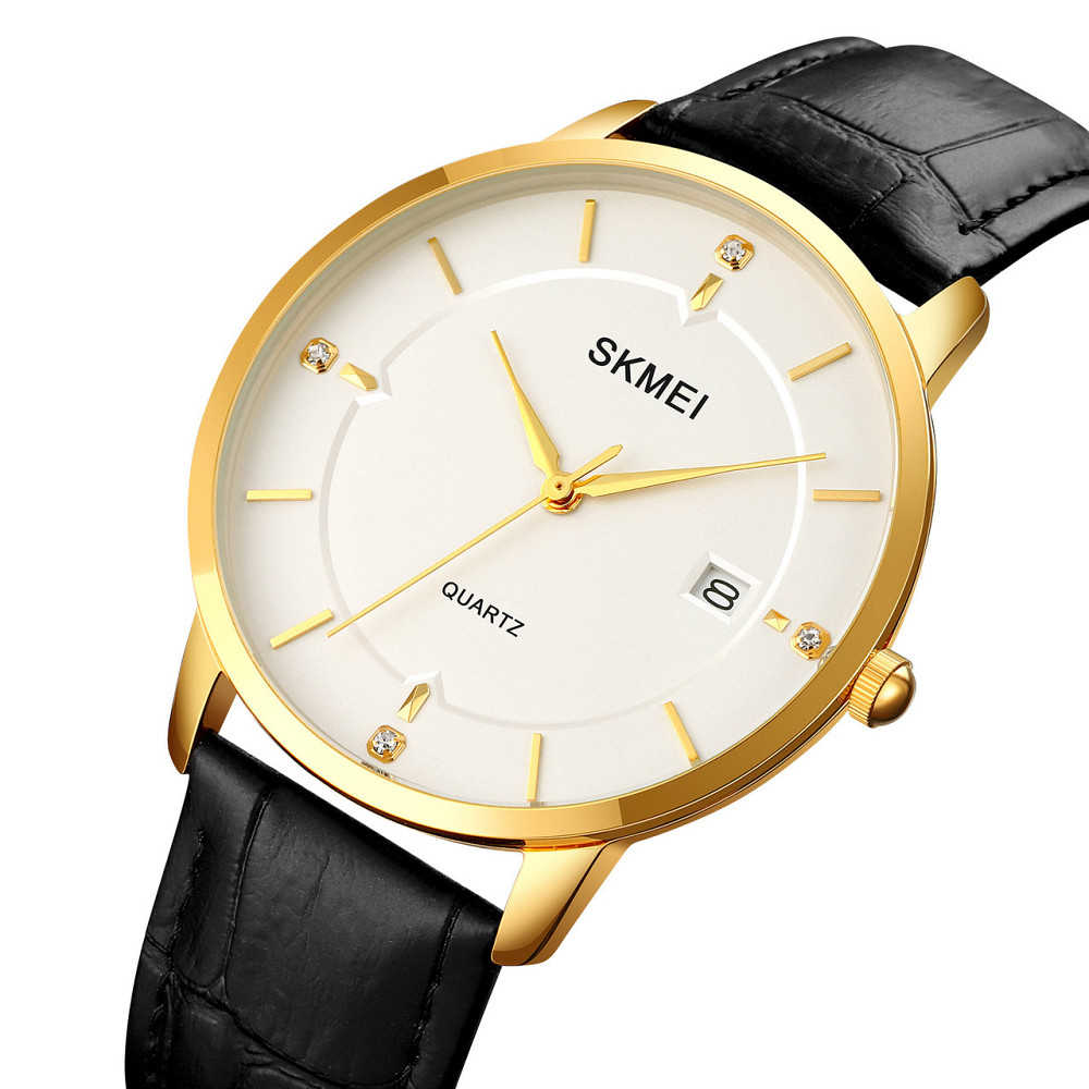 Skmei 1801LGDWT Gold-White Leather Київ - фото 2