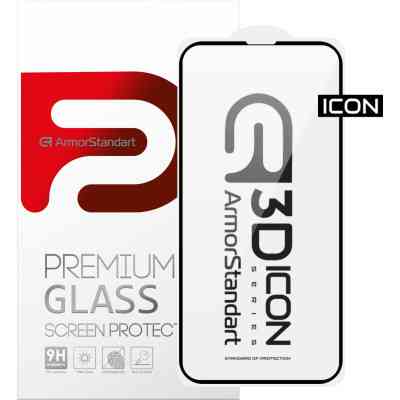 Скло захисне Armorstandart Icon 3D Apple iPhone 14 Plus Black (ARM61973) Вінниця