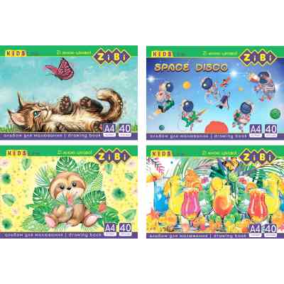Альбом для малювання ZiBi А4, KIDS Line 40 аркушів, на пружині (ZB.1442) Вінниця