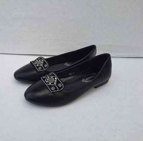 -Жіночі Балетки Чорні Мокасини Туфлі (розміри: 36,37,38,39) — 01-5 Дніпро