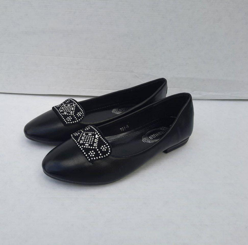 -Жіночі Балетки Чорні Мокасини Туфлі (розміри: 36,37,38,39) — 01-5 Дніпро - фото 3