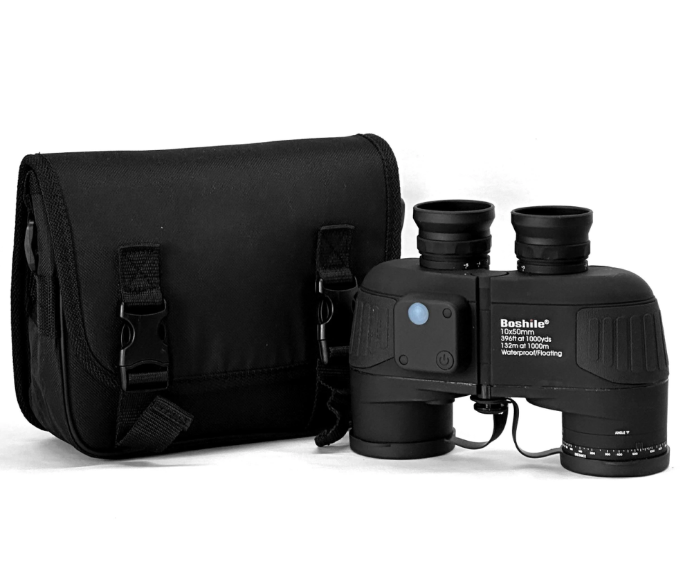 Бінокль Boshile 10х50 BAK4 з компасом (Чорний) Київ - фото 3