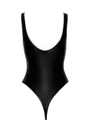 Боді з мокрим ефектом Noir Handmade F244 Powerwetlook body with high cut bottom hem, M Sex Aura Київ