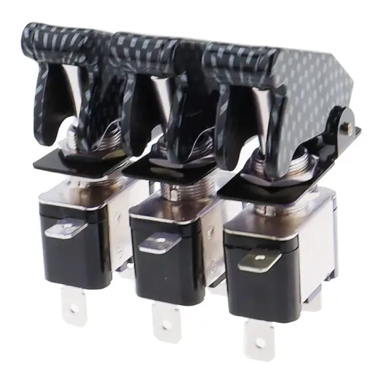 Тумблер питания 12В с LED и карбоновой крышкой для авто Киев