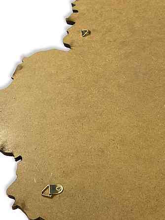 Карта Украины из натурального дерева на стену 74х50 см, большая карта Украины навесная Каменец-Подольский