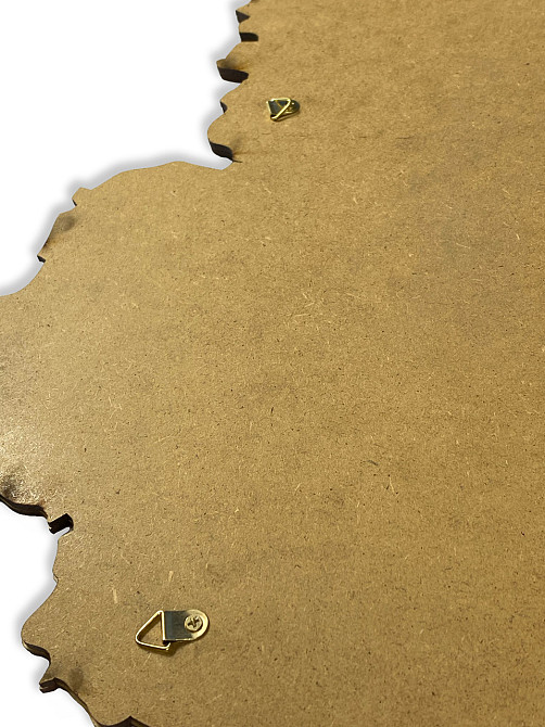 Мапа України з натурального дерева на стіну 74х50 см, велика карта України Кам'янець-Подільський - фото 3