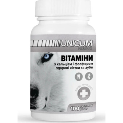Вітаміни для собак Unicum PREMIUM зуби та кістки 100 табл. (4820150201845) Вінниця - фото 1