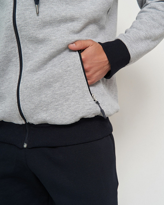 Мужской теплый костюм на молнии со штанами - Байка с начёсом Tom John 93399 XXL Киев - изображение 9