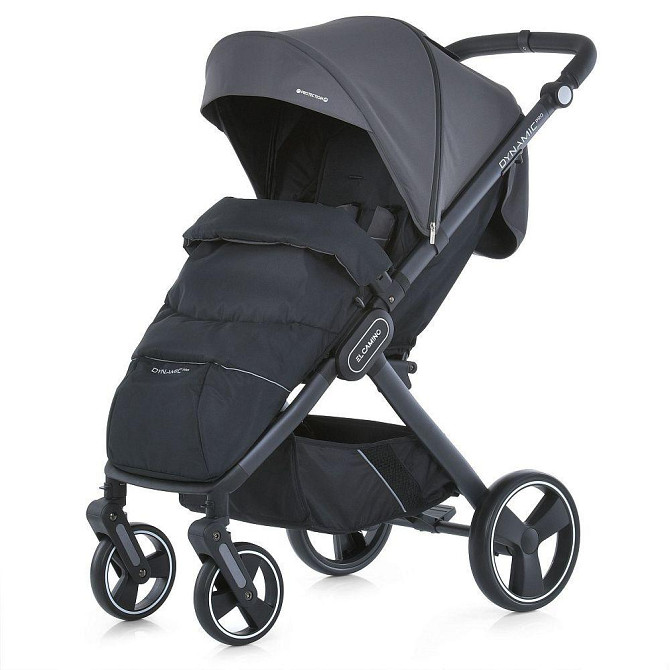 Коляска дитяча EL CAMINO DYNAMIC PRO Charcoal прогулянкова з чохлом дощовиком Сіра (ME 1053-3) Чернігів - фото 3