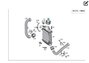 Mercedes-Benz  A2760941491 Манжета між інтеркулером та дроссельною заслінкою C-Class W205 GLC X253 E-class W213 E-class Coupe C238 E-class W212 SLK/SL Одесса