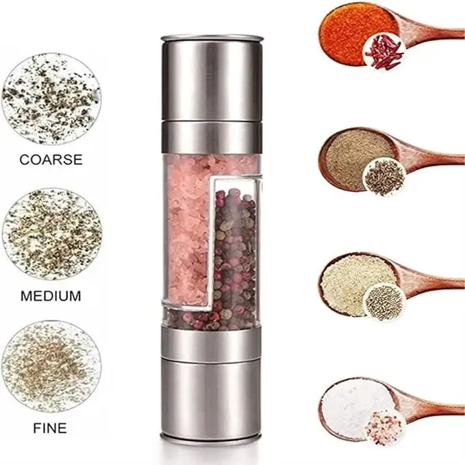 Двойная мельница для специй / Измельчитель механический 2 в 1 для соли, перца и специй Коломия - фото 9