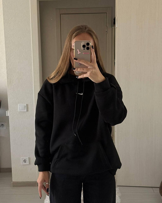 Жіноча базова тепла худі трьохнитка на флісі Одеса - фото 2