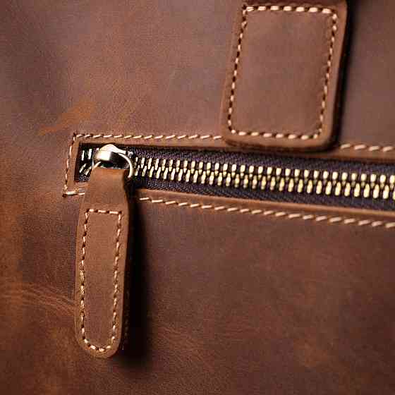 Стильный портфель в винтажном стиле из натуральной кожи Коричневый (Vintage) Киев