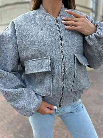 Жіночий стильний бомбер на блискавці кашемір + підкладка Одеса